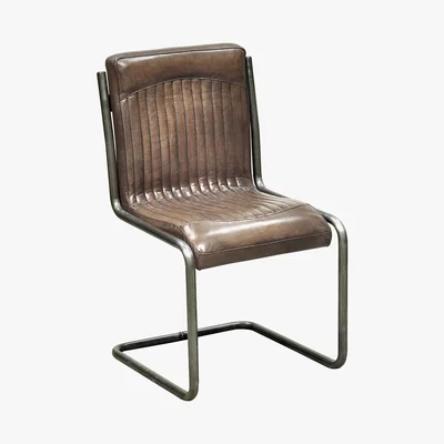Barker and Stonehouse Astin Buffalo Leather Dining Chair, Olive
