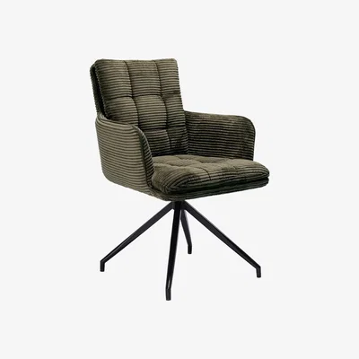 Barker and Stonehouse Odine Swivel Dining Swivel Chair, Green | Barker & Stonehouse