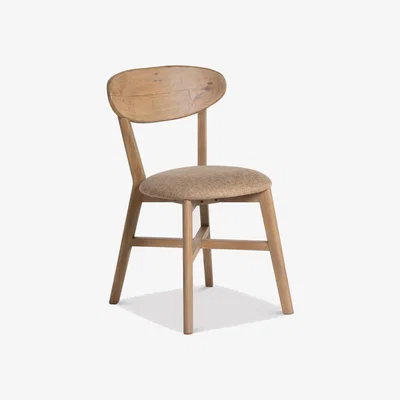 Barker and Stonehouse Lathan Dining Chair, Brown Fabric | Barker & Stonehouse