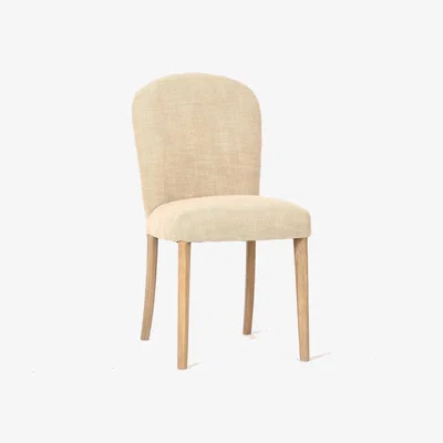 Barker and Stonehouse Maurice Dining Chair H'Bone+Tan Handle, Neutral Fabric | Barker & Stonehouse
