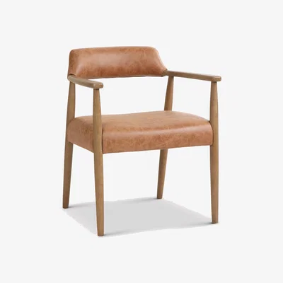 Barker and Stonehouse Alden Dining Chair, Brown Leather | Barker & Stonehouse