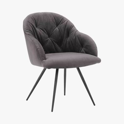 Barker and Stonehouse Symphetta Velvet Dining Chair, Grey