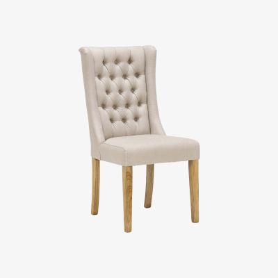 Barker and Stonehouse Kipling Fabric Dining Chair, Cream and Oak