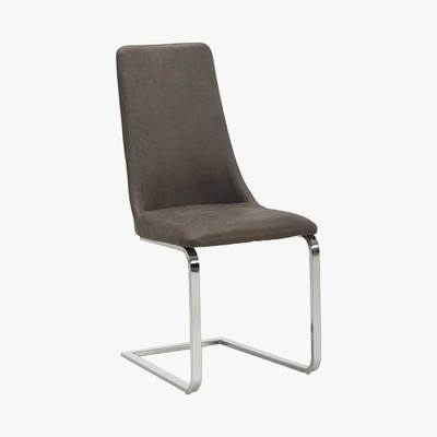 Barker and Stonehouse Kempton Velvet Dining Chair, Anthracite