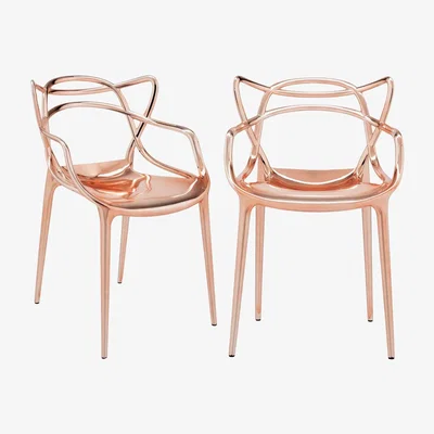 Barker and Stonehouse Pair of Kartell Metallic Masters Dining Chairs, 776 | Barker & Stonehouse