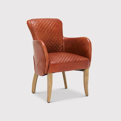 Barker and Stonehouse Timothy Oulton Side Saddle Dining Dining Chair With Arms, Red | Barker & Stonehouse