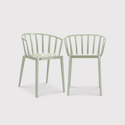 Barker and Stonehouse Pair of Kartell Venice Dining Chairs, Green | Kartell