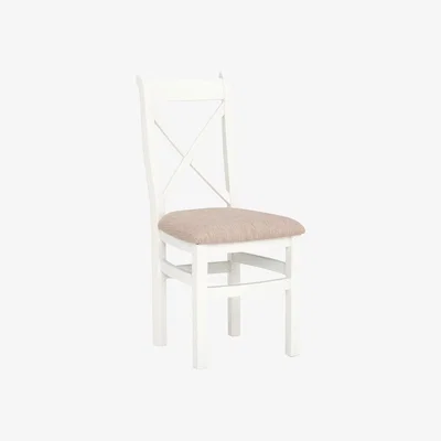 Barker and Stonehouse Althorp Cross Back Dining Chair, White Pine Wood | Barker & Stonehouse