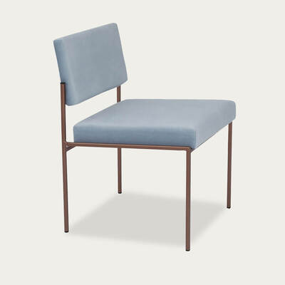 Bombinate.com Ice Grey Cube Chair Copper