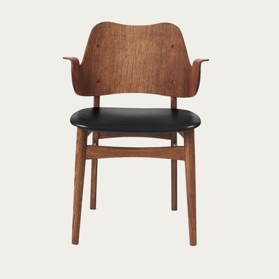 Bombinate.com Teak/Black Prescott Half Gesture Dining Chair