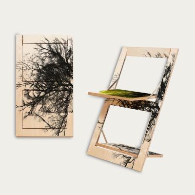 Bombinate.com Baum/Baum Gelb Flapps Folding Chair