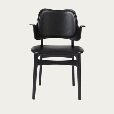 Bombinate.com Black/Black Prescott Leather Gesture Dining Chair