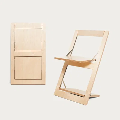 Bombinate.com Birch Clear Fäpps Folding Chair