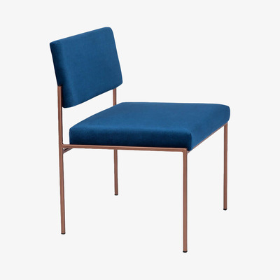 Bombinate.com Royal Blue Cube Chair Copper
