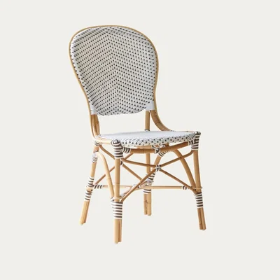 Bombinate.com White w/Cappuchino Dot Isabell Dining Chair