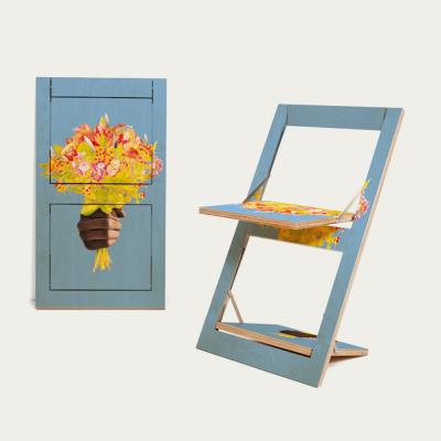 Bombinate.com Messerblumen on Birch Fäpps Folding Chair