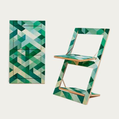 Bombinate.com Cross Green on Birch Fäpps Folding Chair