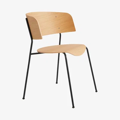 Bombinate.com Black Chrome Base Wagner Armrest Chair