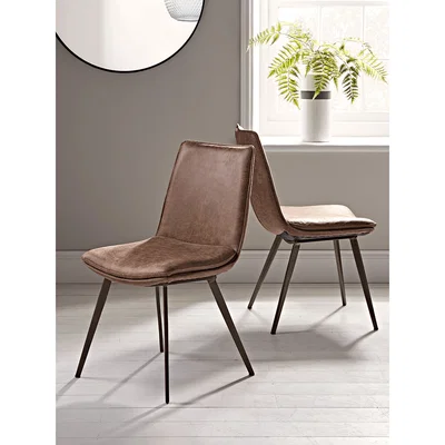 Cox and Cox Two Williamsburg Dining Chairs - Tan