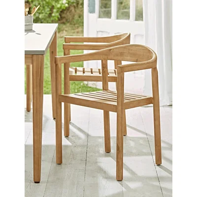 Cox and Cox Two Acacia Dining Chairs