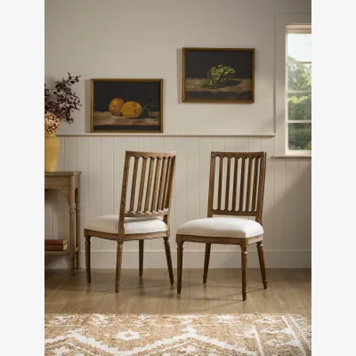 Cox and Cox Romina Wooden Dining Chair - Set of 2