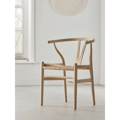 Cox and Cox NEW Raw Oak Bow Back Dining Chair