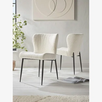 Cox and Cox Bouclé Dining Chair