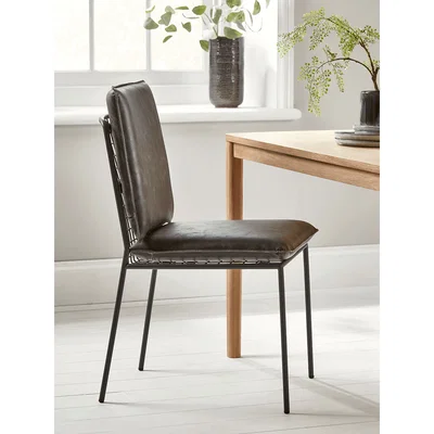 Cox and Cox Two Wire Backed Dining Chairs - Grey