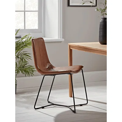 Cox and Cox Two Miro Dining Chairs - Tan