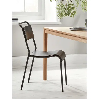 Cox and Cox Two Black Industrial Dining Chairs