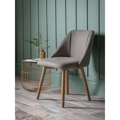 Cox and Cox NEW Two Upholstered Dining Chairs - Grey