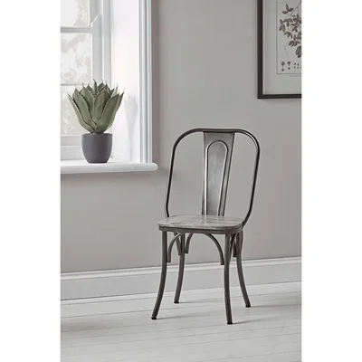 Cox and Cox Two Zinc Dining Chairs
