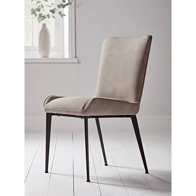 Cox and Cox NEW Two Soft Grey Dining Chairs