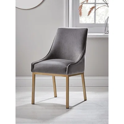 Cox and Cox Velvet & Brass Dining Chair