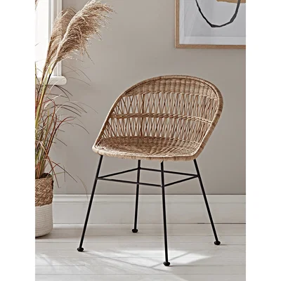 Cox and Cox Rounded Wicker Dining Chair