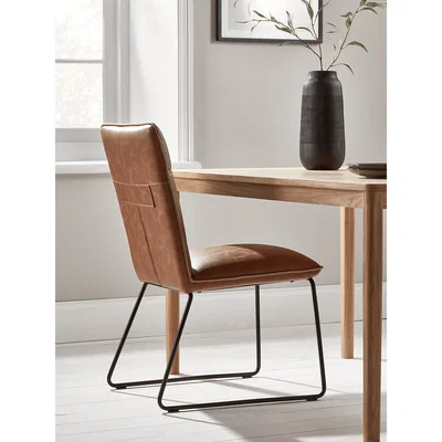 Cox and Cox Two Alden Dining Chairs - Tan