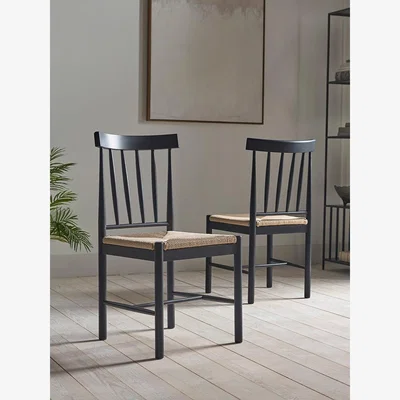 Cox and Cox Two Reims Dinning Chairs - Ink