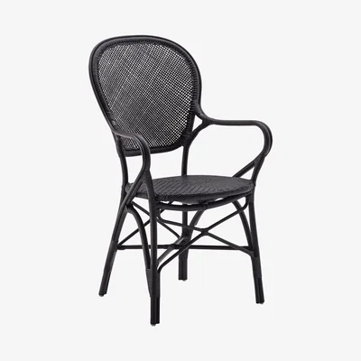 Cuckooland Sika Stackable Rattan Rossini Dining Chair in Black