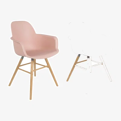 Cuckooland Zuiver Pair of Albert Kuip Armchairs - Dark Grey