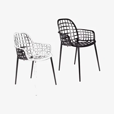 Cuckooland Zuiver Pair of Albert Kuip Garden Armchairs - Light Grey
