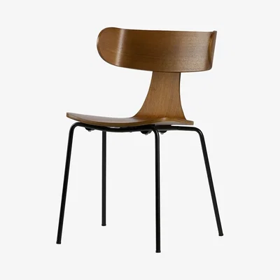 Cuckooland Pair of Form Wooden Dining Chairs in Brown by BePureHome