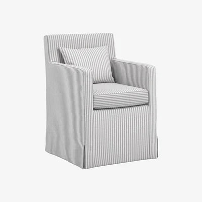 Cuckooland LPD Hettie Grey Thin Stripe Dining Chair