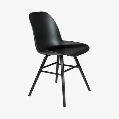 Cuckooland Zuiver Pair of All Black Albert Kuip Chairs