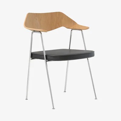 The Conran Shop 675 Chair Oak & Chrome Legs