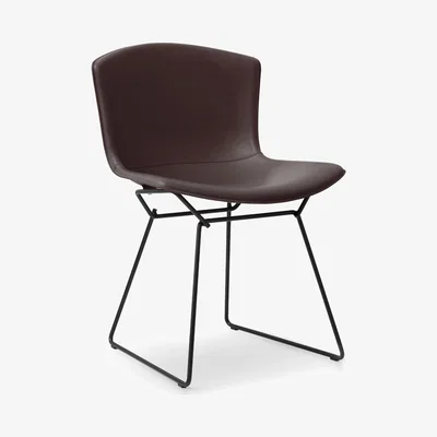 The Conran Shop Bertoia Side Chair Black & Cow Hide