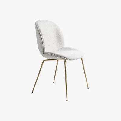 The Conran Shop Exclusive Beetle Dining Chair in Beige Safire & Antique Brass