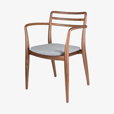 The Conran Shop Tor Arm Chair Walnut & Grey Wool