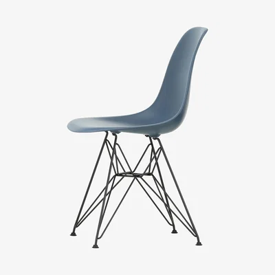 The Conran Shop DSR Plastic Side Chair Sea Blue & Dark
