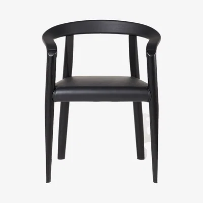 The Conran Shop MHC.3 Miss Chair Black Leather Seat