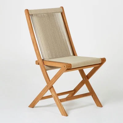 The Conran Shop Folding Rope Chair in Natural & Teak